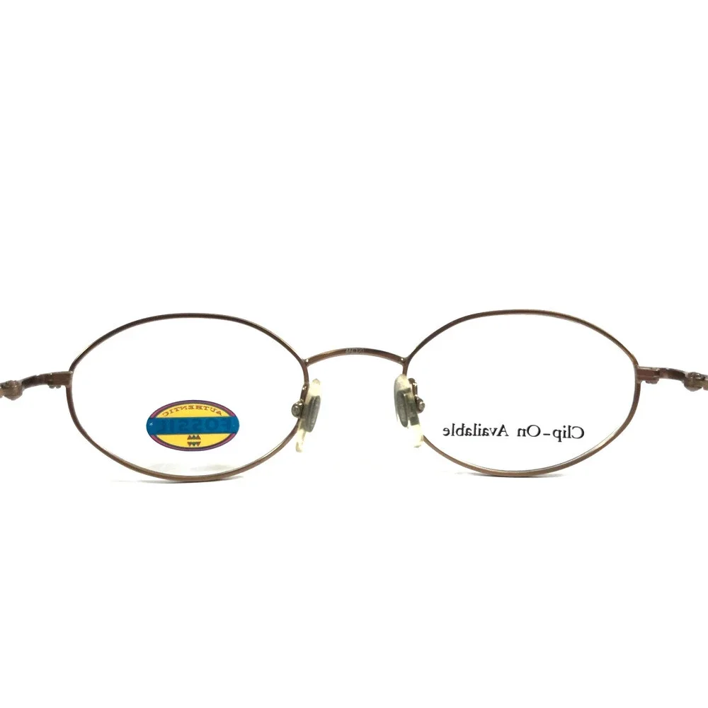 Fossil Petite Eyeglasses Frames TINA C4E Light Brown Gold Wire Rim 46-20-130